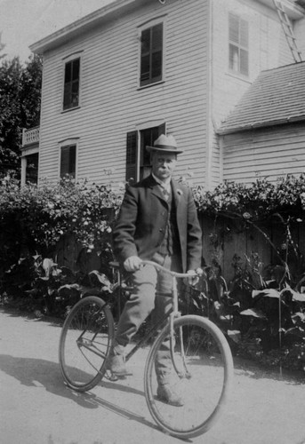 Papa Hayman with bicycle