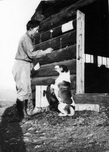 Hallie Daggett and Dog