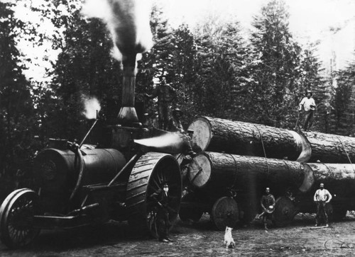 Steam lumber hauler