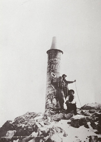 Monument on top of Mt. Shasta