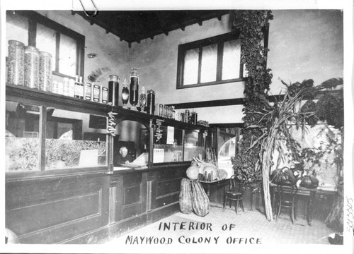 Interior of Maywood Colony Office