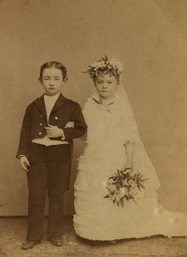 Tom Thumb and Wife Wedding Portrait