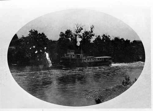 Paddlewheel Steamboat in Red Bluff CA on Sacramento River