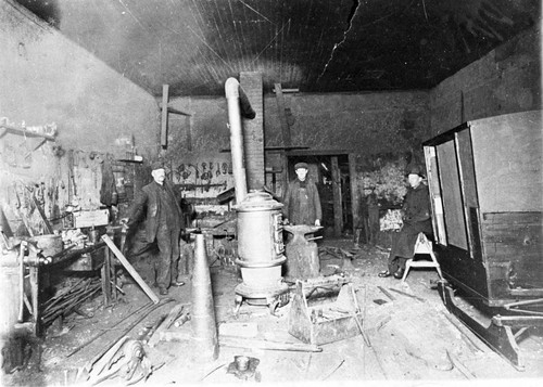 Blacksmith shop, interior