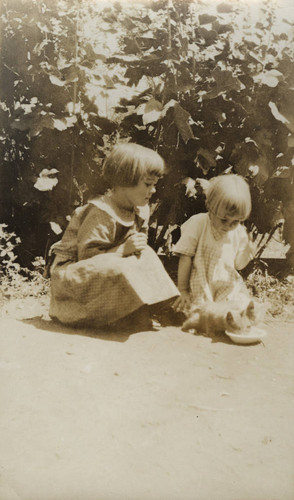 Dorothy and Don Camper with stray kittens