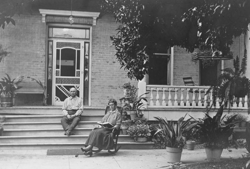 Adam and Bee Compton on the Front Porch