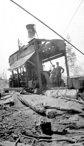 Steam donkey engine at Lyonsville