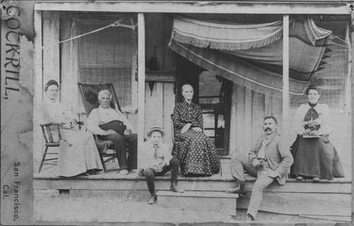 Portrait of Freeman Family on Verandah