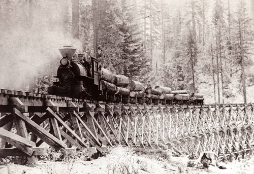 Logging Train on Double Trestle