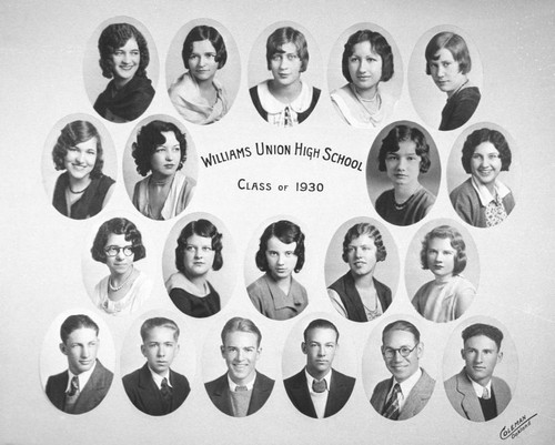 Williams Union High School class photograph