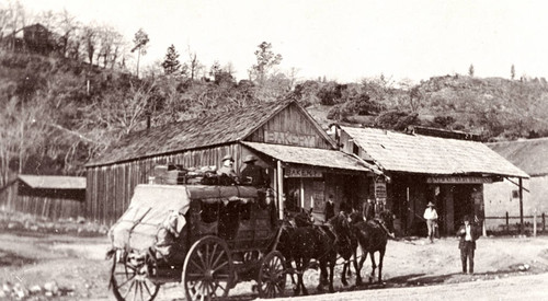 Stage Coach in front of Litsch Store