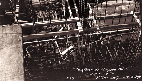 Construction on the Sacramento Valley Irrigation ditch