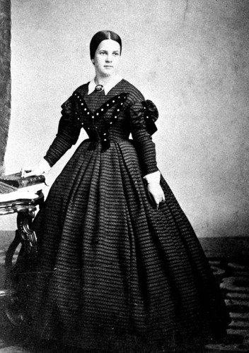 Portrait of Annie Bidwell in Victorian dress