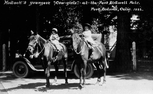 Youngest Cowgirls at Fort Bidwell