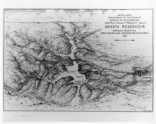 Map of Shasta Reservoir