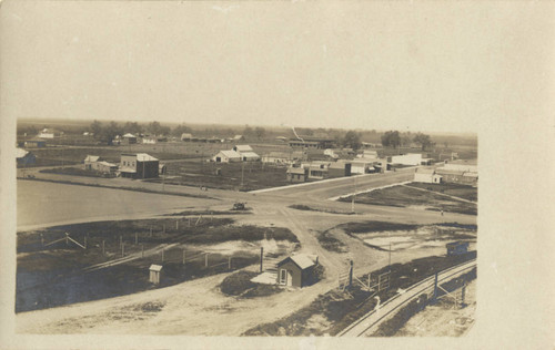 View Of Out Buildings and Railroad line, Hamilton City