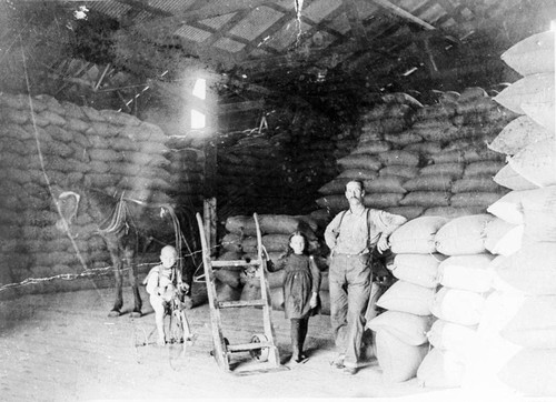 Farmer with Storehouse of Goods