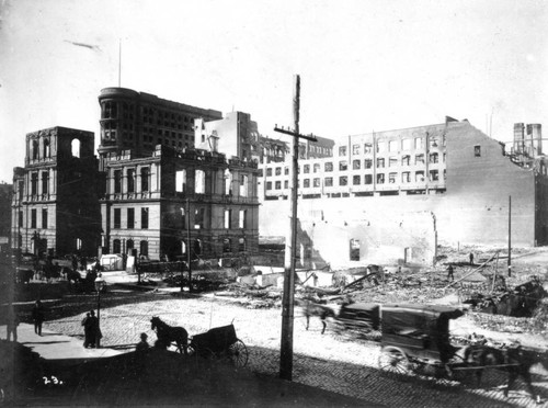 Lincoln School at Fifth and Market Street After 1906 San Francisco Earthquake