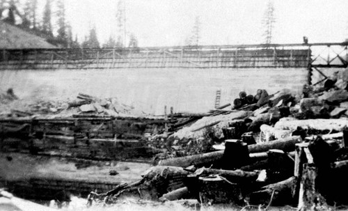 Construction of dam on Bucks Creek