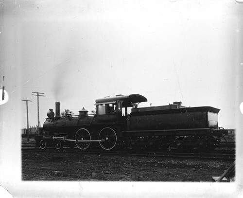 Railroad train, lantern slide