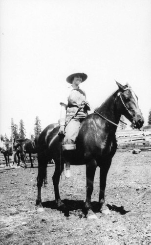 Genev. Vickers on Horseback