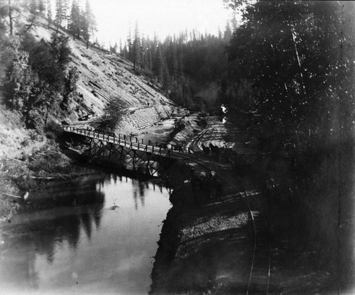 Construction below Keddie Bridge