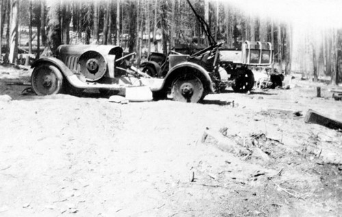 Equipment destroyed in the Bucks Meadow fire