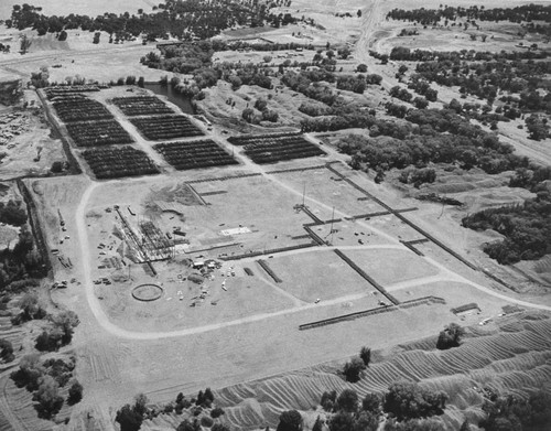 Aerial View of the Construction of Louisiana Pacific Lumber Mill