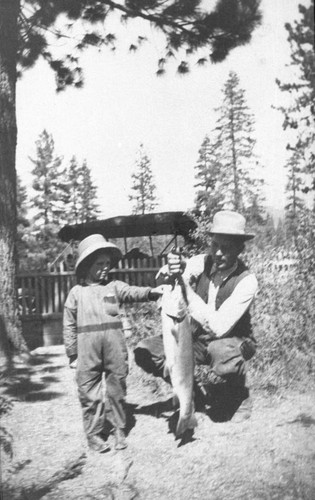 Helen and Earl with large fish