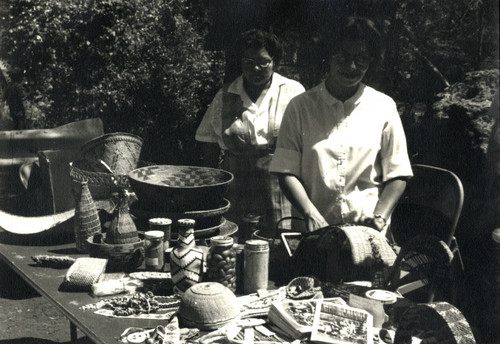 Two women and baskets