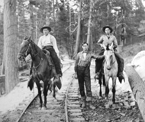 Two men on horses at Ramsey Bar