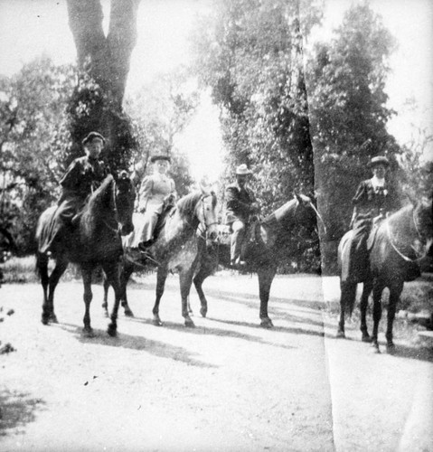 Annie Bidwell on Horseback