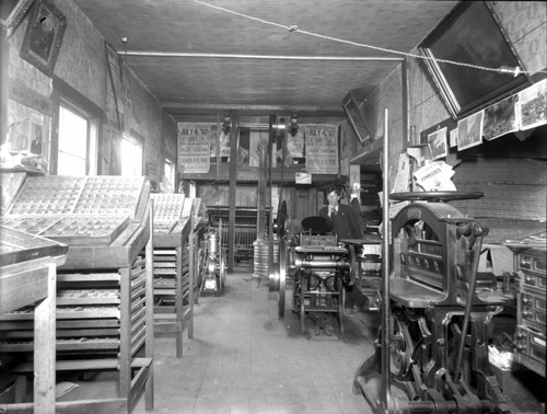 Interior of Plumas Independent Newspaper