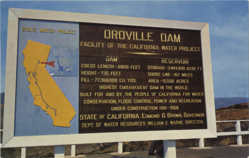 Oroville Dam Sign