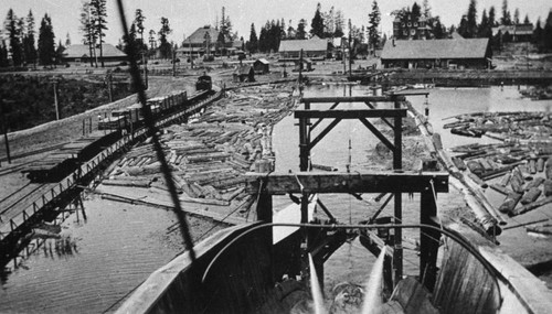 Log wash and pond