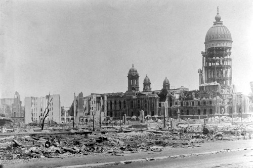 Old City Hall after the 1906 San Francisco Earthquake and Fire