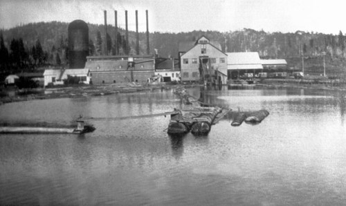 Stirling City mill and pond