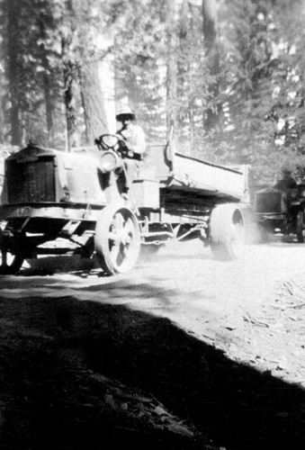 Man driving a truck