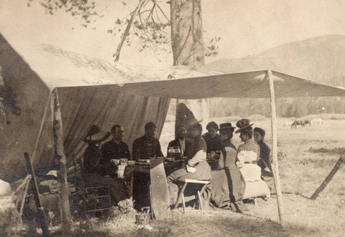 Lunch Under Tent, Buck's Ranch