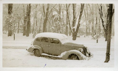 Downtown Chico in the snow