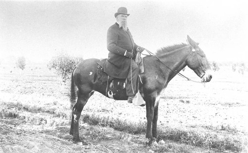 John Bidwell on his mule