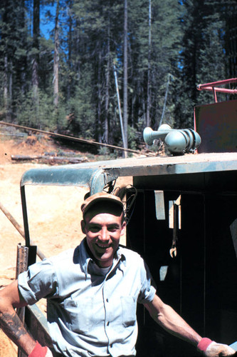 Mac Mahoney at Portable Sawmill--Soper-Wheeler Company