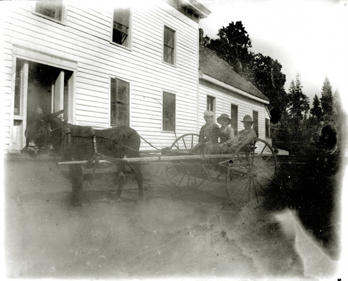 Children in buggy at Spanish Ranch