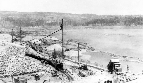 Dump Truck at Dam Construction