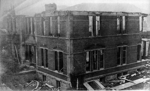 Exterior of Yreka High School after Fire