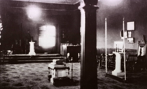 Interior of Old Shasta Masonic Lodge