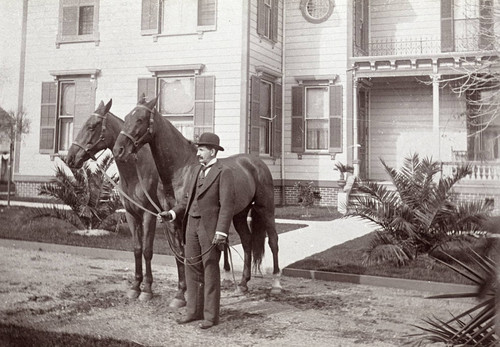 Elias W. Runyon with Horses