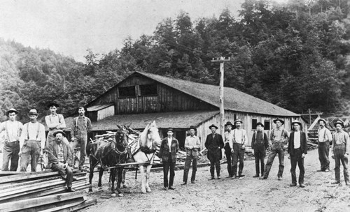 Wheeler and Dusenbury workers in front of mill