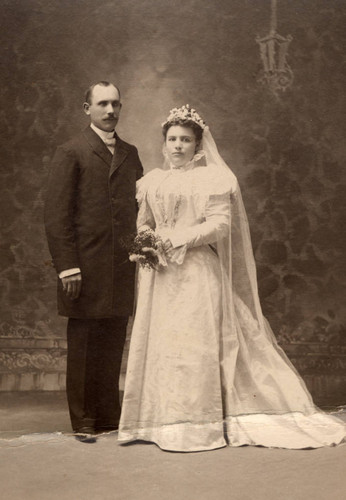 Wedding Portrait of John Deter and Mary Ellen Mollie Compton