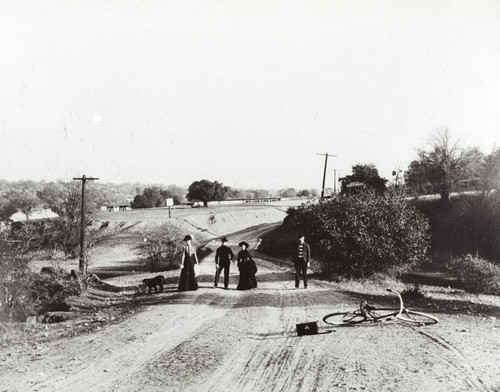 View of Dirt Road and Bicycle